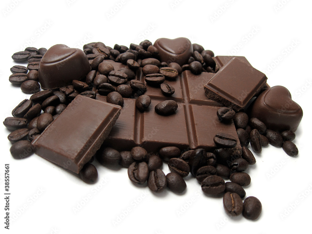 Chocolate with hearts Chocolate with hearts