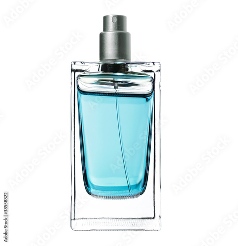 men's perfume in beautiful bottle isolated on white