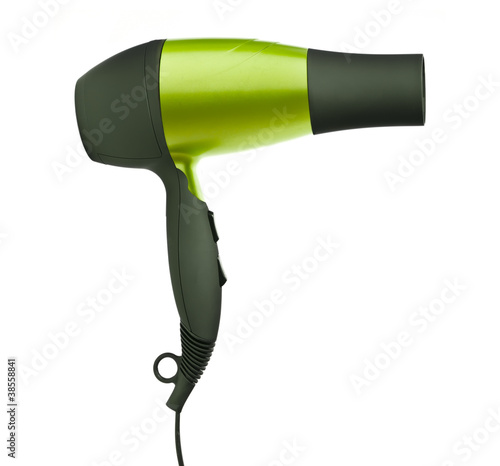 Fashion hair dryer isolated on white
