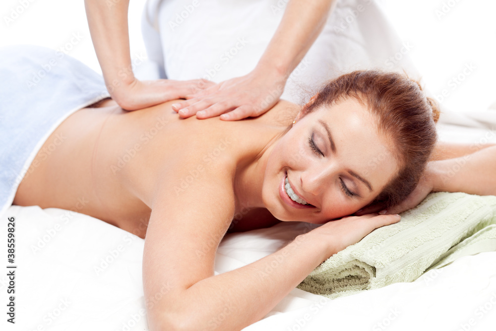 Fototapeta premium Getting a massage.