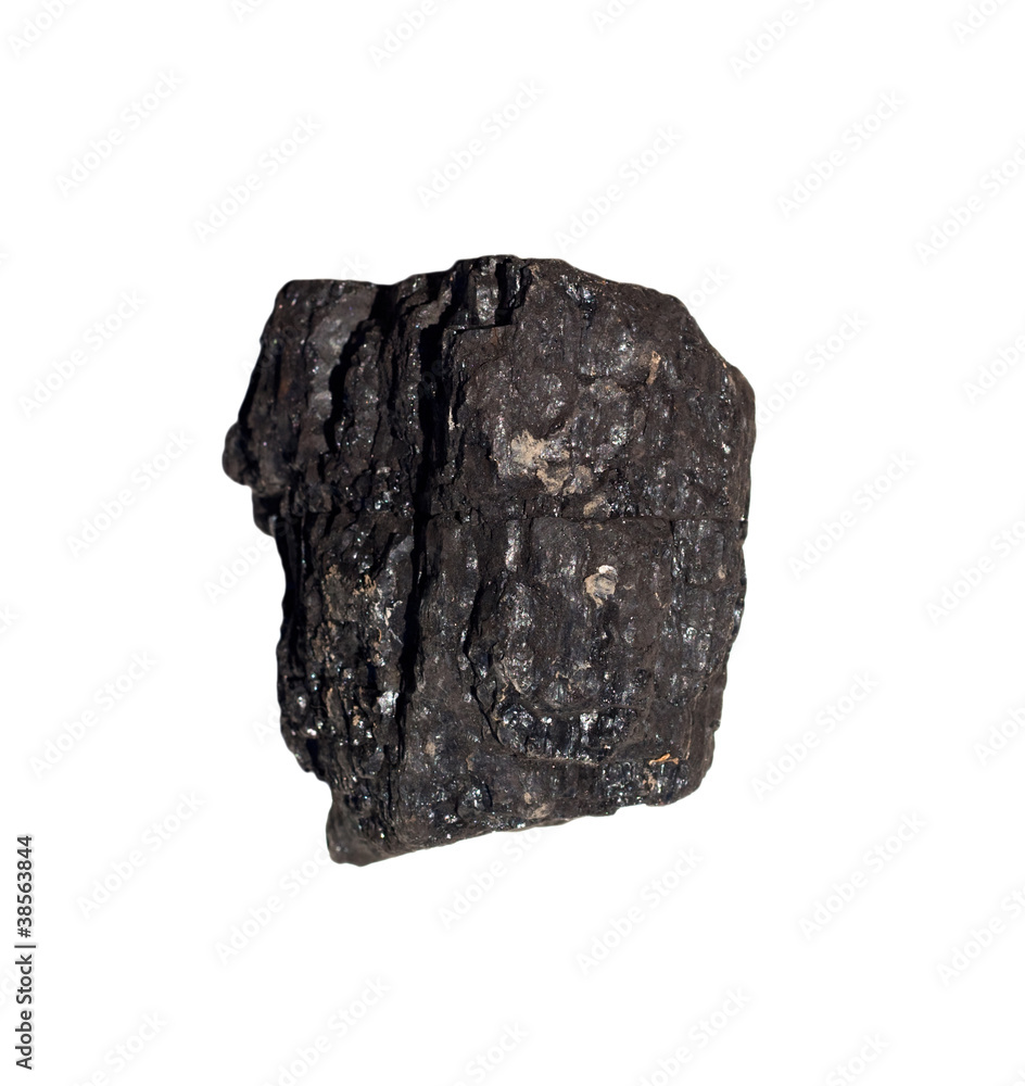 Coal on Isolated White Background Coal on Isolated White Background