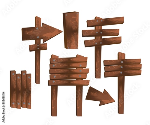 wooden vector