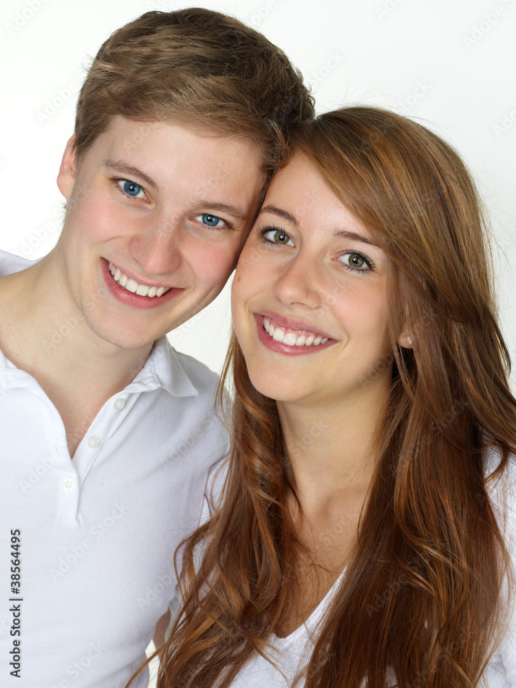 Pretty young couple newly enamoured Pretty young couple newly enamoured