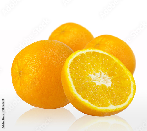 Orange sliced isolated