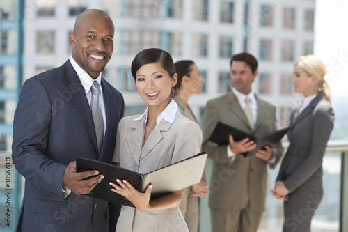 Interracial Men & Women City Business Team