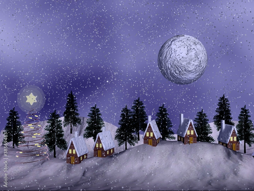 Naklejka premium christmas travel