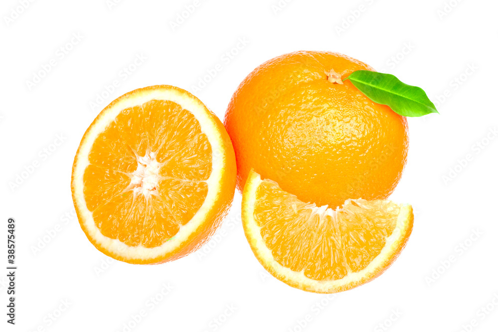 Orange on a white background Orange on a white background