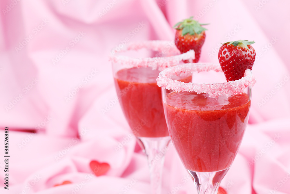 Valentine's strawberry drink Valentine's strawberry drink