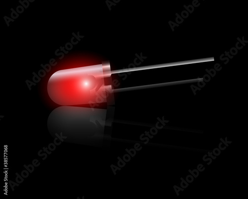led rosso a terra