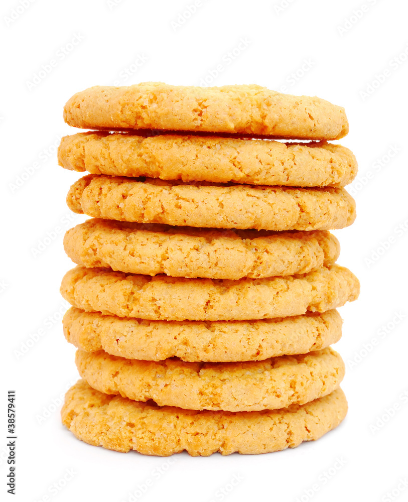 Stacl of cookies isolated on white background Stacl of cookies isolated on white background