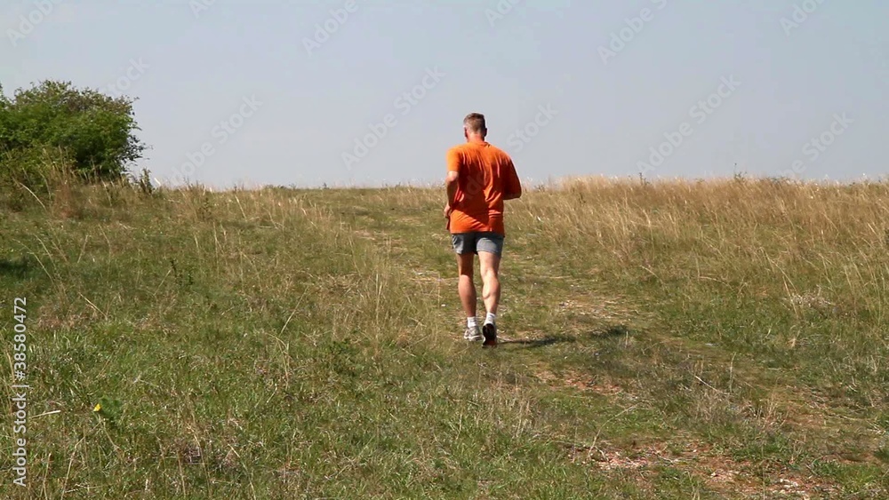 Young runner while training for a competition Young runner while training for a competition