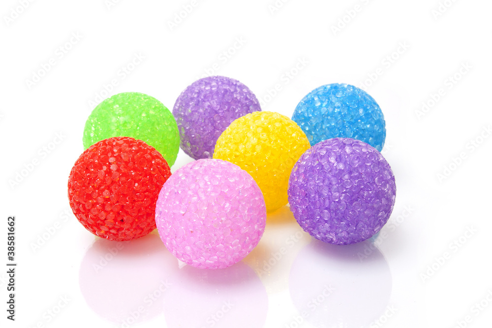 colour balls on white background colour balls on white background
