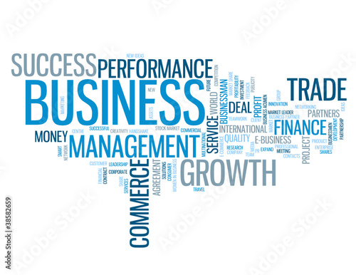 "BUSINESS" Tag Cloud (global commerce l finance profit success)