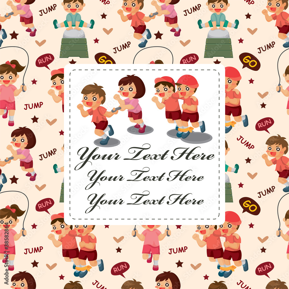 kid sport seamless pattern kid sport seamless pattern