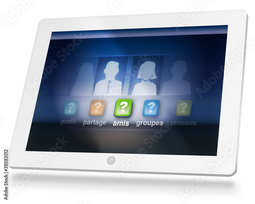 tablette reseaux sociaux