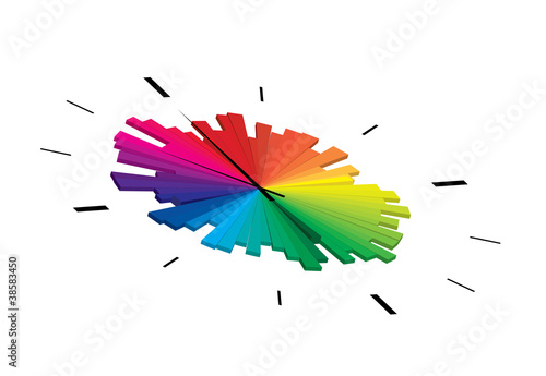 Colorful clock face