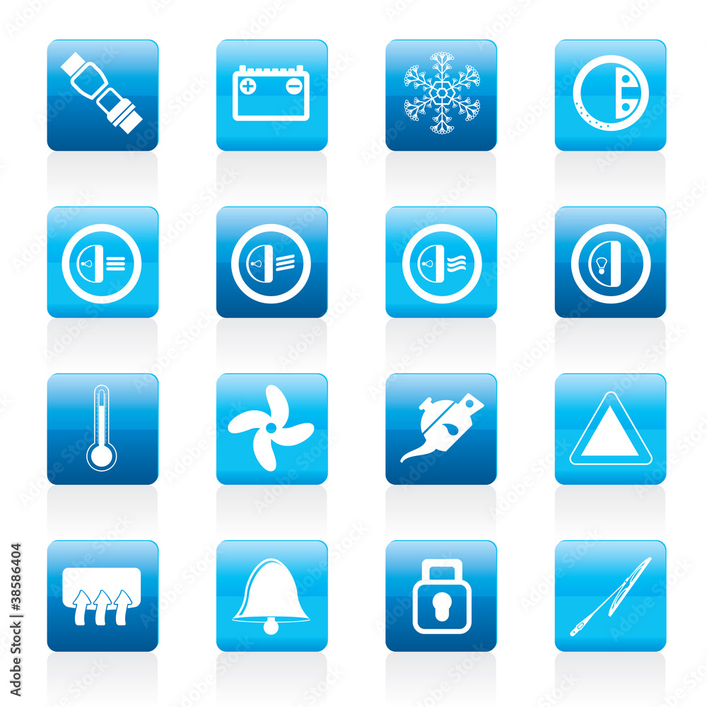 Car Dashboard icons - vector icons set Car Dashboard icons - vector icons set