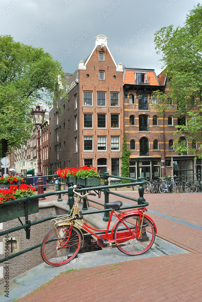 Amsterdam. Bridge over  canal Brouwersgracht