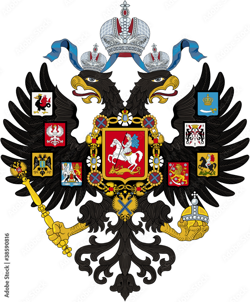 coat of arms of russian empire Stock-Vektorgrafik | Adobe Stock