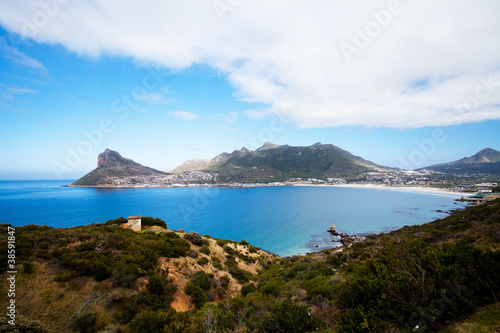 overall view of hout bay from chapman's peak, south africa