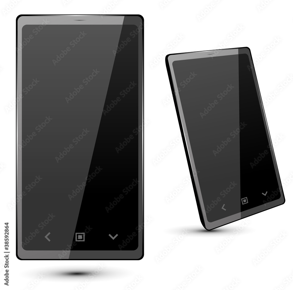 Fictitious touch smartphone 4. Variant with empty screen Fictitious touch smartphone 4. Variant with empty screen