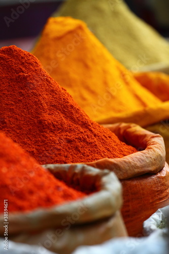 Traditional spices market in India. #38594671