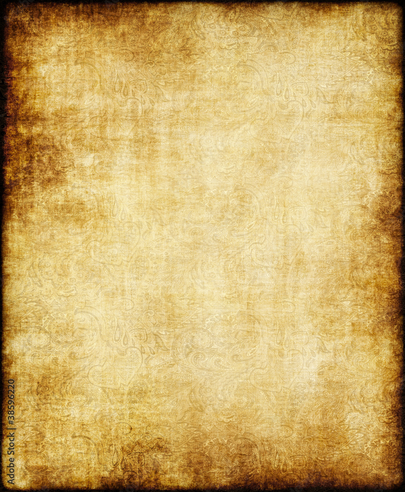 old yellow brown vintage parchment paper texture Stock Illustration