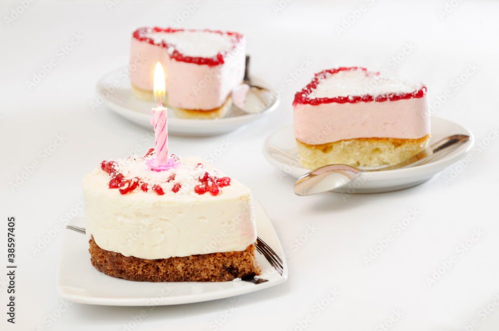 Cake with a candle Cake with a candle
