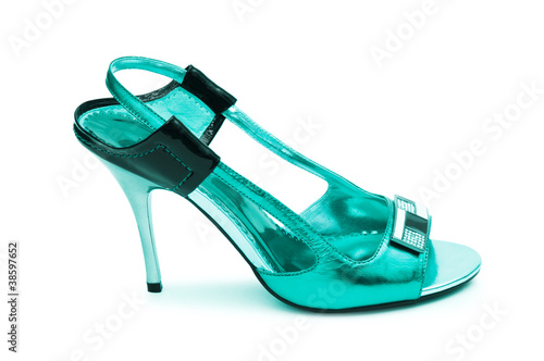 Female shoes on white background