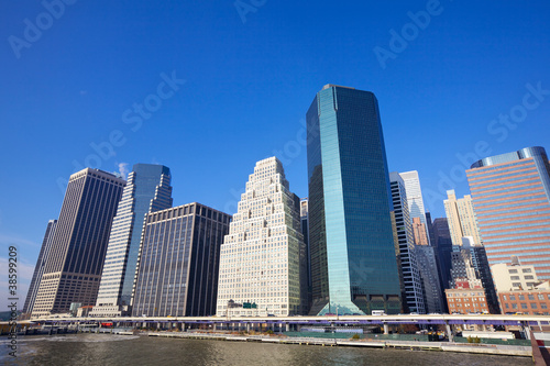 Skyscrapers along South Street in New York City Manhattan © Oleksandr Dibrova