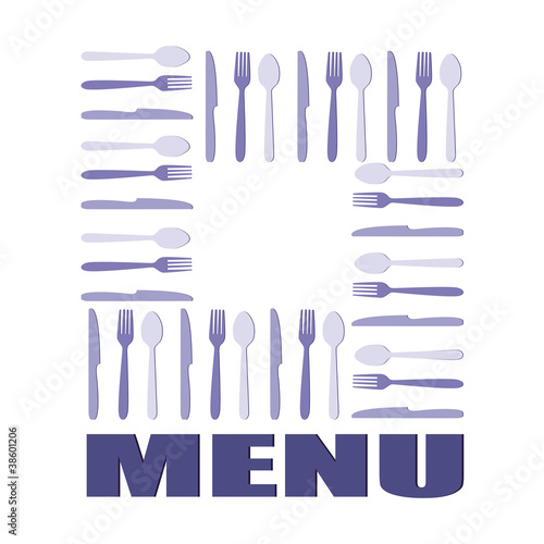 Menu couverts mauves