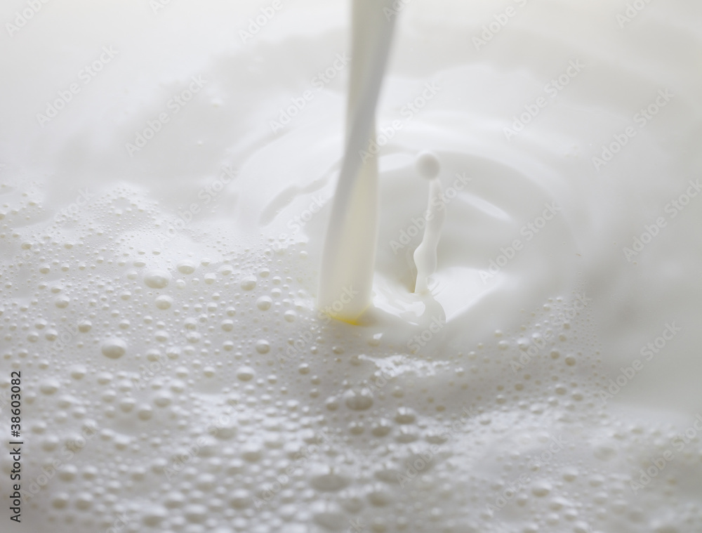 Splash of milk. Splash of milk.