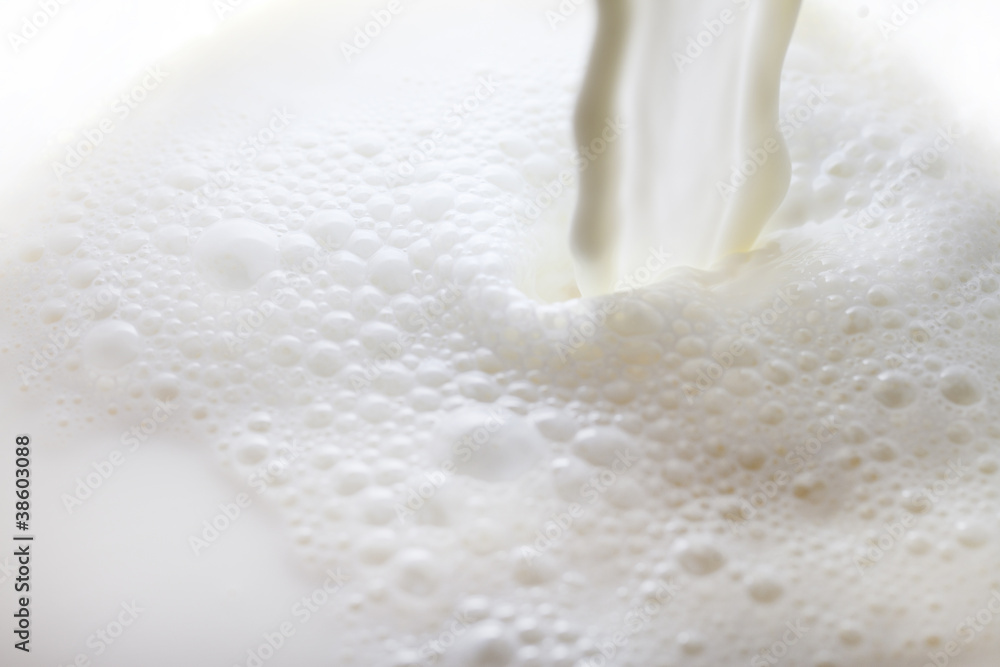 Splash of milk. Splash of milk.