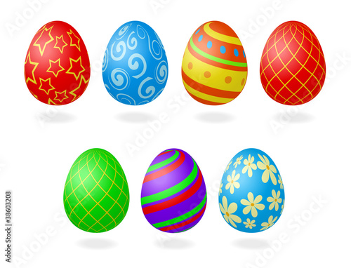 vector illustration of easter eggs