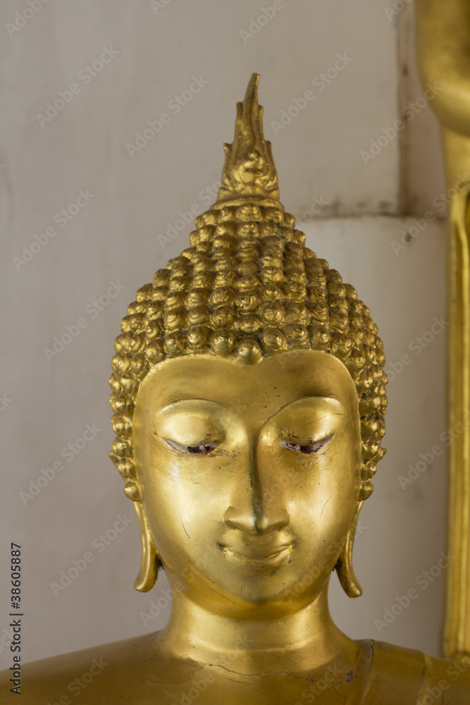 Portrait of a Buddha statue, Wat Phra Si Mahathat ,Thailand