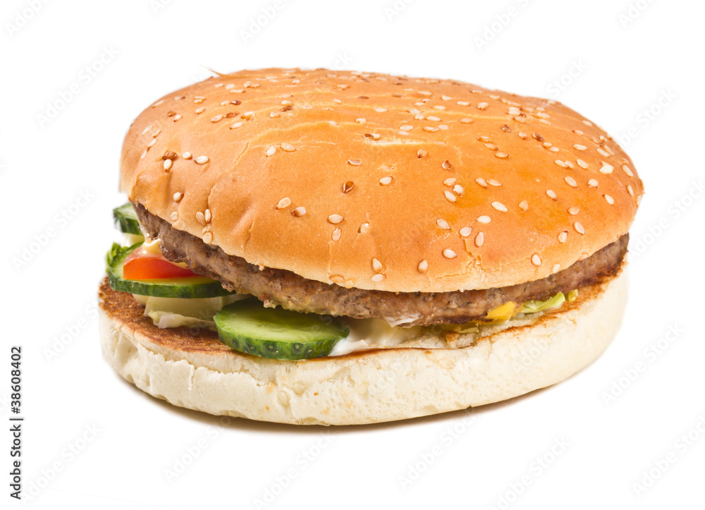 hamburger isolated on white hamburger isolated on white