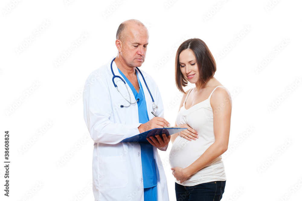 pregnant woman and doctor pregnant woman and doctor