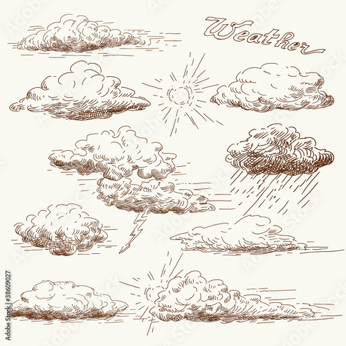 hand drawn clouds