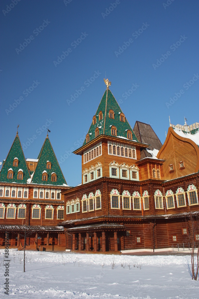 Moscow. The restored palace in the estate Kolomenskoe.