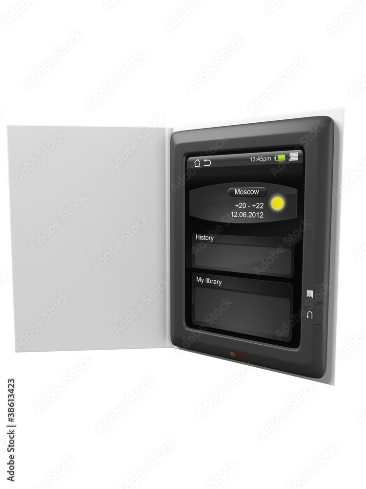 illustration of ebook reader device illustration of ebook reader device