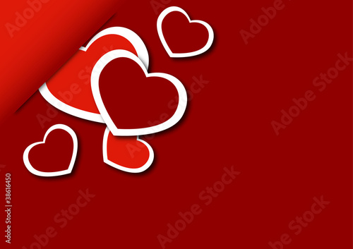congratulatory background with hearts