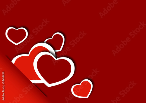 congratulatory background with hearts