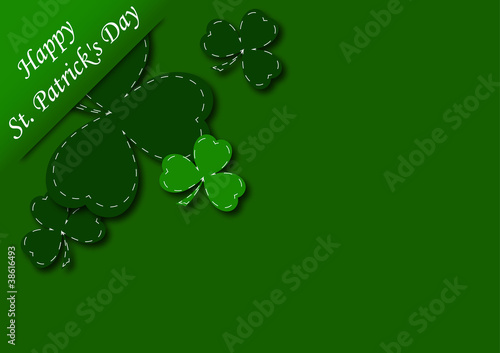 congratulatory background with shamrock