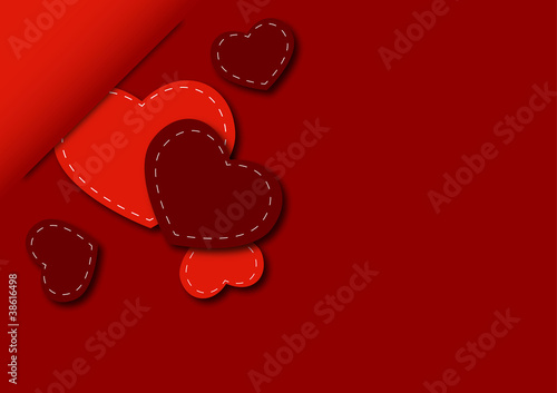 congratulatory background with hearts