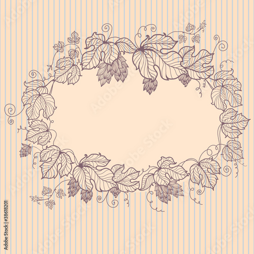 Retro floral vignette