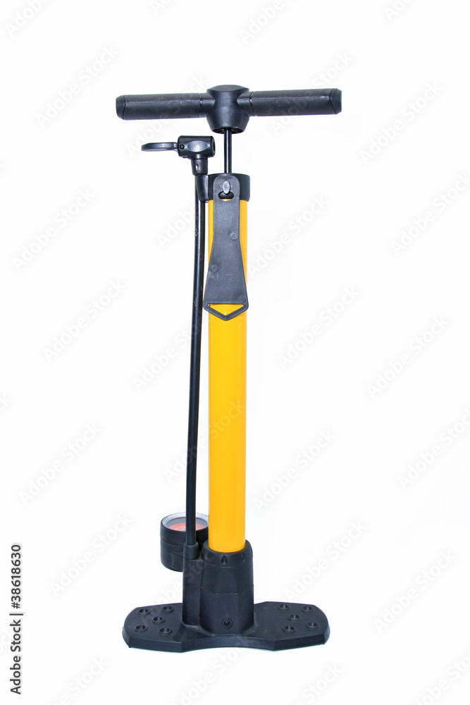 yellow pump on white background yellow pump on white background