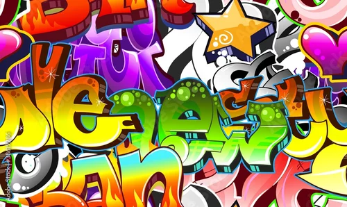Obraz Graffiti Urban Art Background. Bezproblemowa konstrukcja