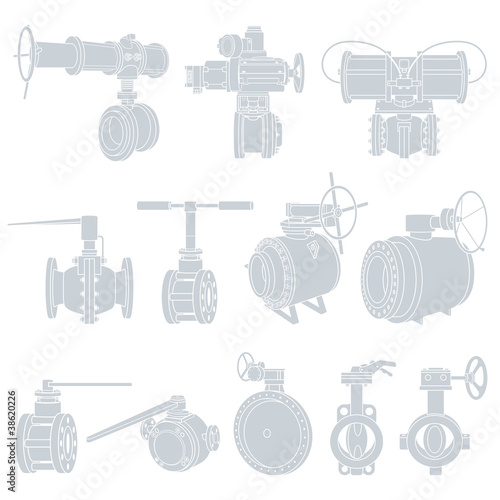 valves . Vector illustration
