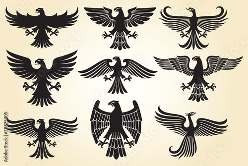 heraldic eagle set