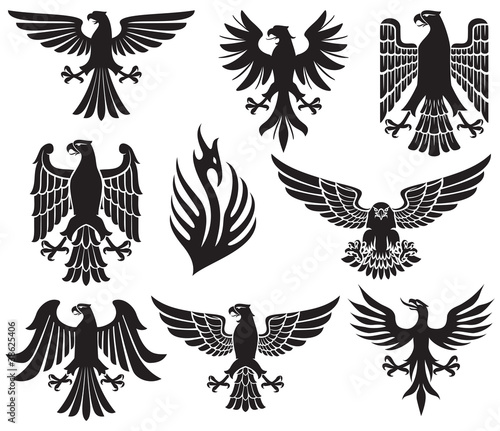 heraldic eagle set